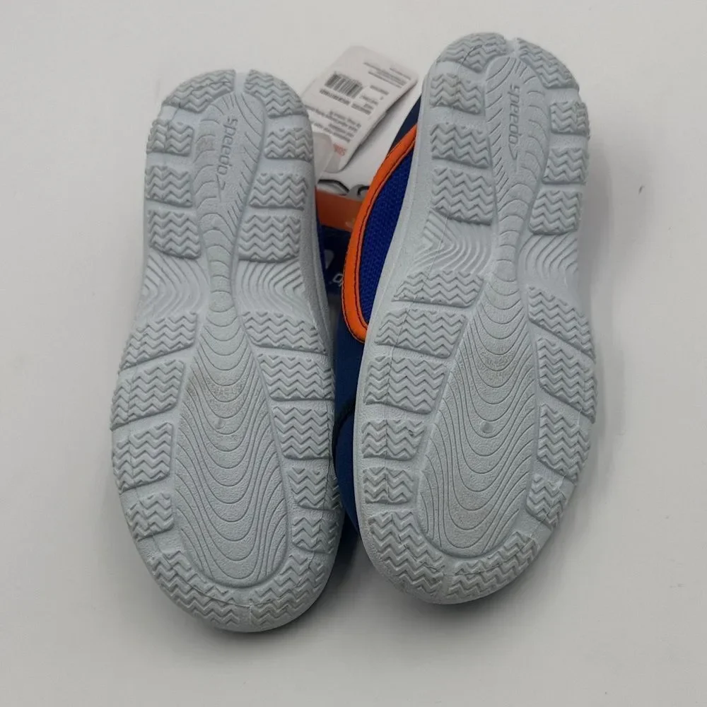 Speedo Junior Water Shoes - Blue and Orange- Small (size 13-1)